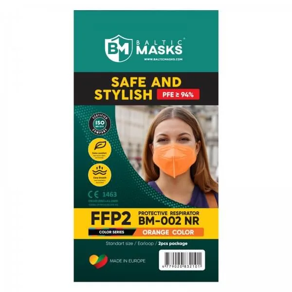 FFP2 respiratorius BM-002 (2 vnt.) · oranžinė