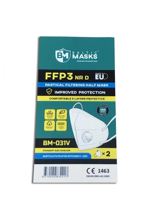 FFP3 respiratorius BM-031V (2 vnt.)