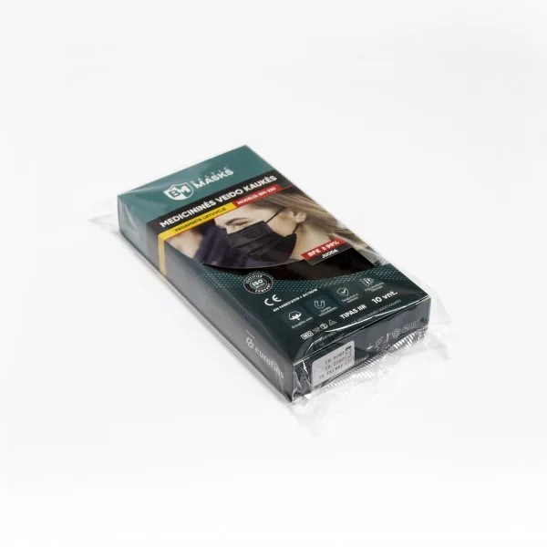 Medicininės kaukės BM-220BK (10 vnt.) · juoda