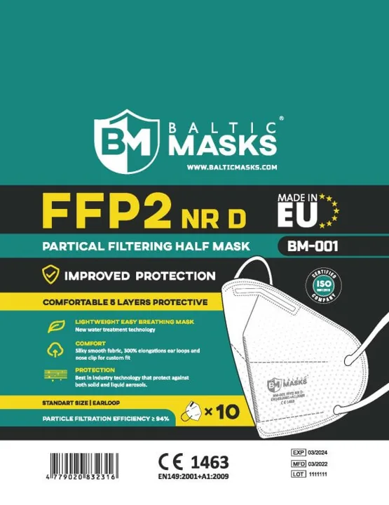 FFP2 respiratorius BM-001 (10 vnt.)
