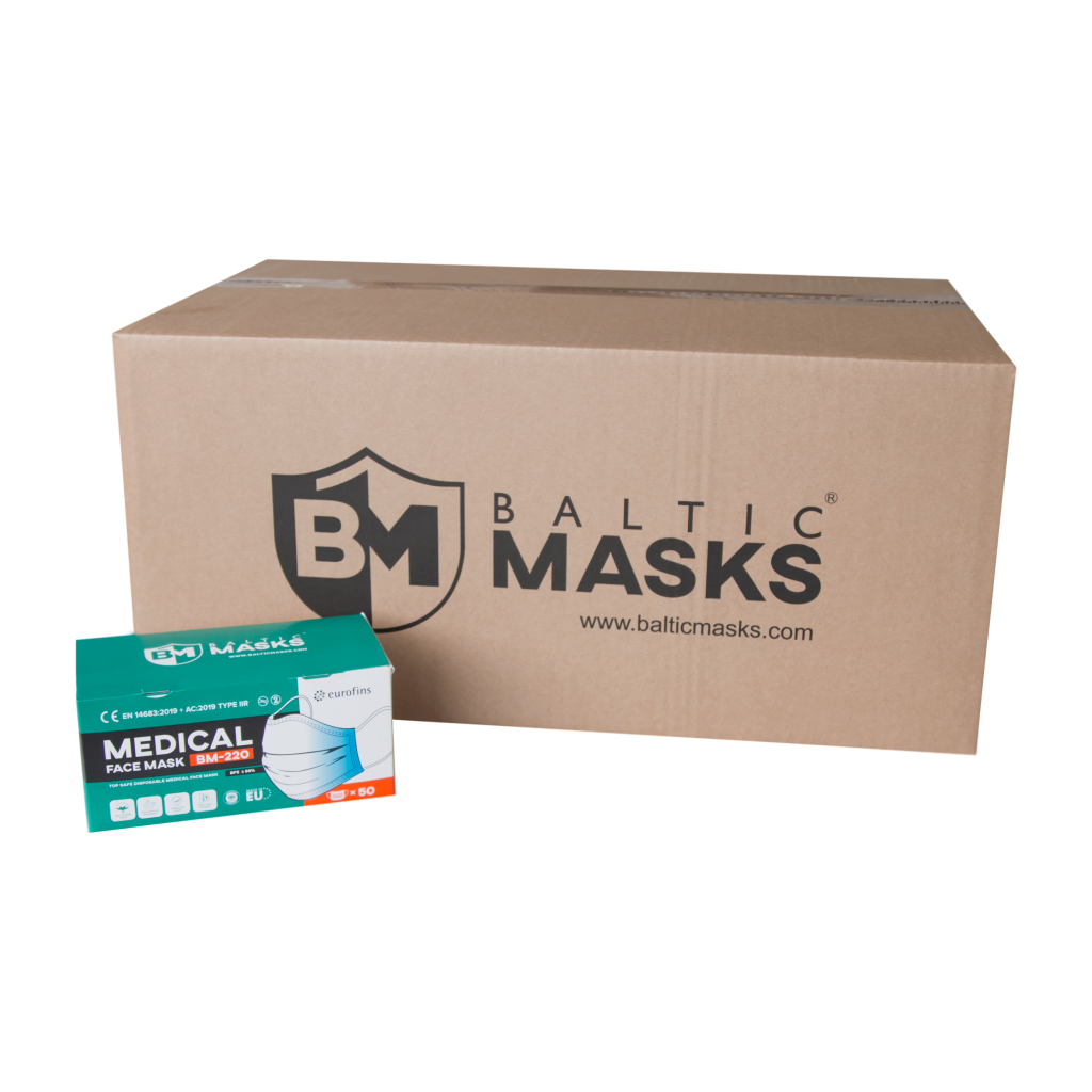 Disposable medical masks BM220 (3 layers 2000pcs.) BalticMasks