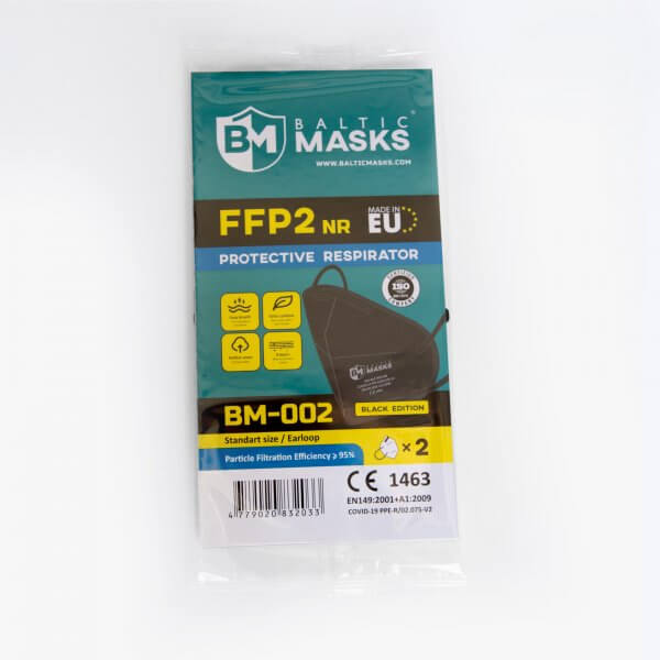 Black FFP2 respirators BM-002